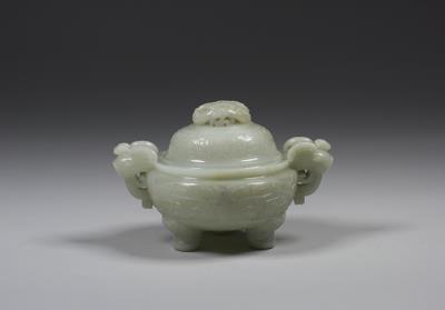 图片[3]-Jade incense burner with animal-mask pattern, Qing dynasty (1644-1911)-China Archive